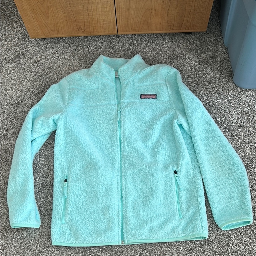 Vineyard Vines Teal Fleece Jacket